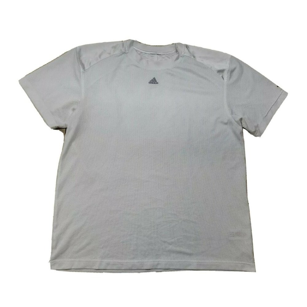 Adidas Climalite LARGE Basketball Gym T Shirt Center Logo Satin Mesh Y2K 2000s